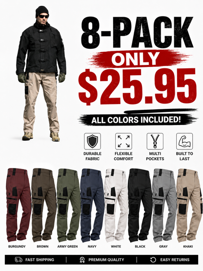 🔥Men's Loose-Fit Utility Jeans🔥15-Pack - All Colors Included, Today Only $25.99